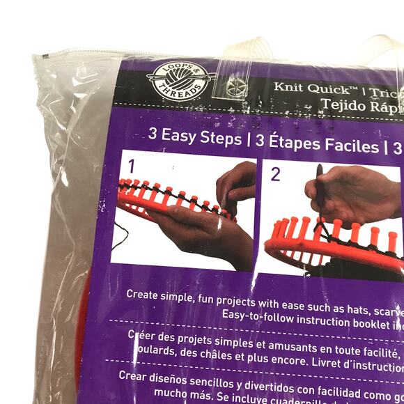 Loops & Threads Knit Quick 9.5" Round Knitting Loom Kit Hat Maker Set - Picture 14 of 16